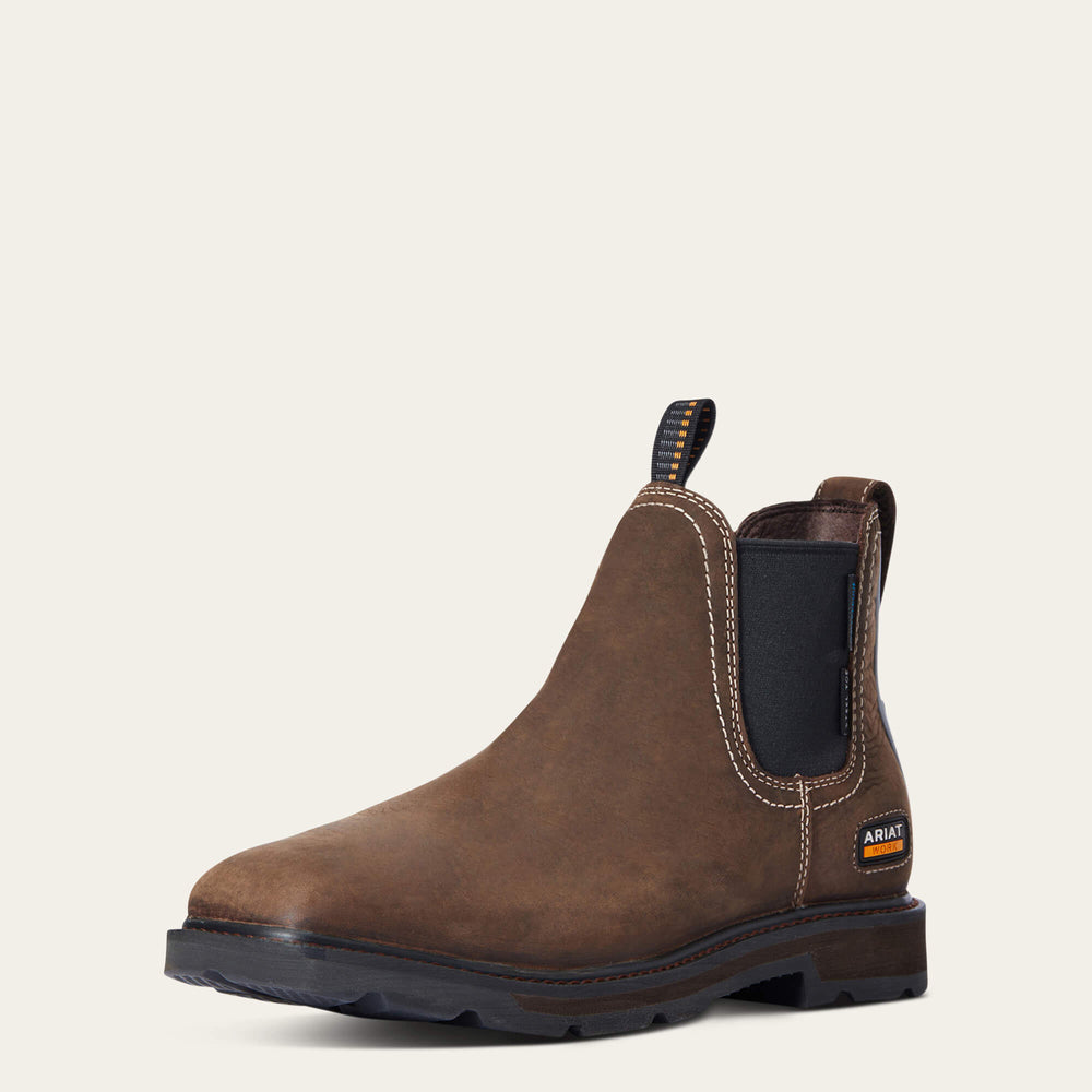 Ariat Groundbreaker Chelsea Wide Square Toe Waterproof Steel Toe Work Boot