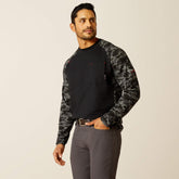 Ariat FR AC Stretch Camo Baseball T-Shirt