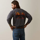 Ariat FR Air Refinery Row Graphic Henley Top