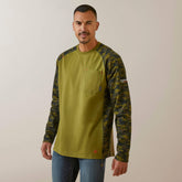 Ariat FR AC Stretch Camo Baseball T-Shirt