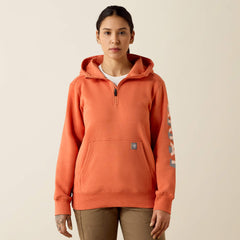 Ariat Rebar Lightweight Logo 1/2 Zip Hoodie