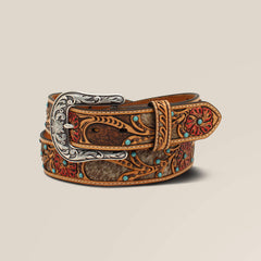 Ariat Flower/Calf Hair Belt