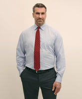 Big & Tall Stretch Cotton Broadcloth Non-Iron Ainsley Collar Glen Plaid, Dress Shirt