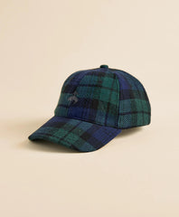 Black Watch Tartan & Leather Trim Baseball Cap