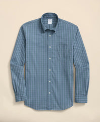 Performance Series Stretch Polo Button-Down Collar, Tartan Sport Shirt