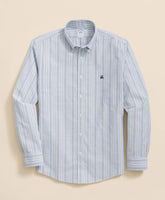 Stretch Non-Iron Oxford Button-Down Collar, Outline Stripe Sport Shirt