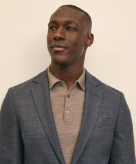 Traditional Fit Wool Hopsack Gingham Sport Coat