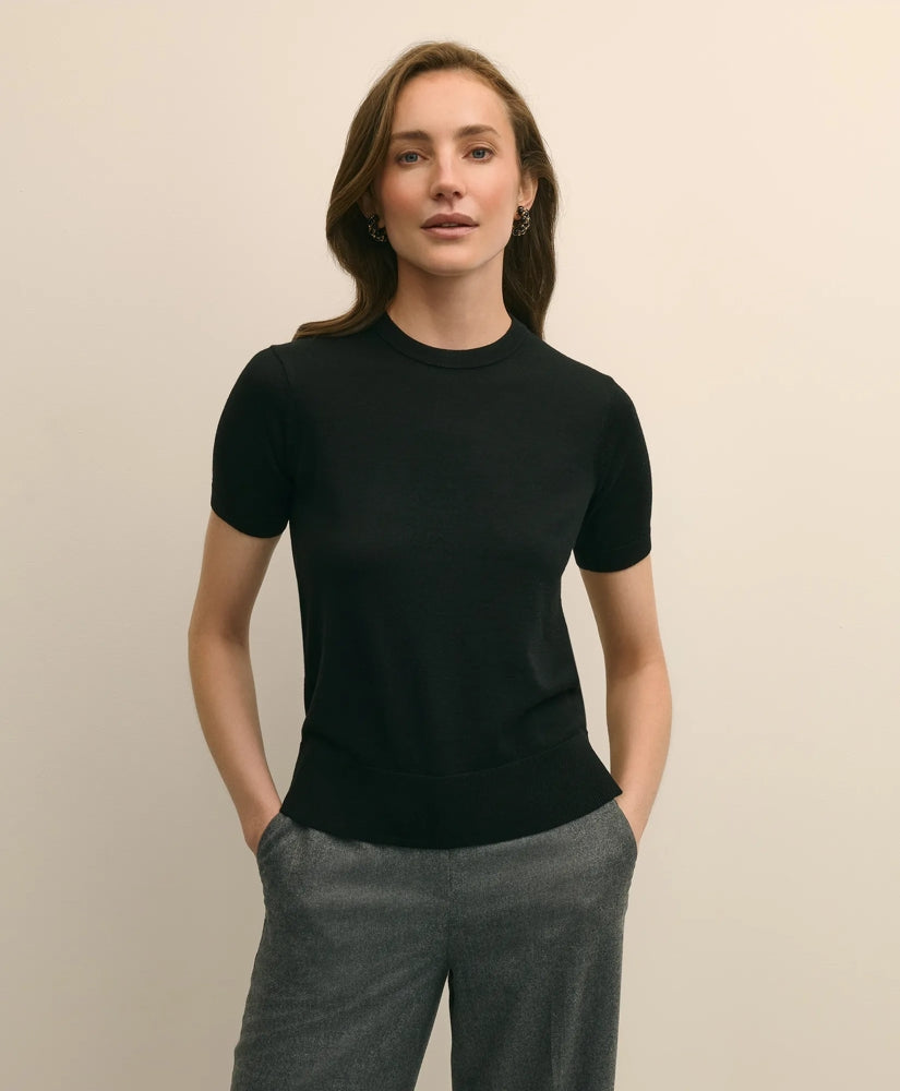 Ultimate Merino Wool Short-Sleeve Sweater Shell
