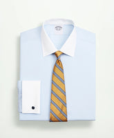 Stretch Supima® Cotton Non-Iron Pinpoint Oxford Contrast Ainsley Collar Dress Shirt