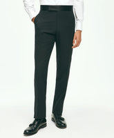 Black Fleece Tuxedo Pants in Wool-Silk