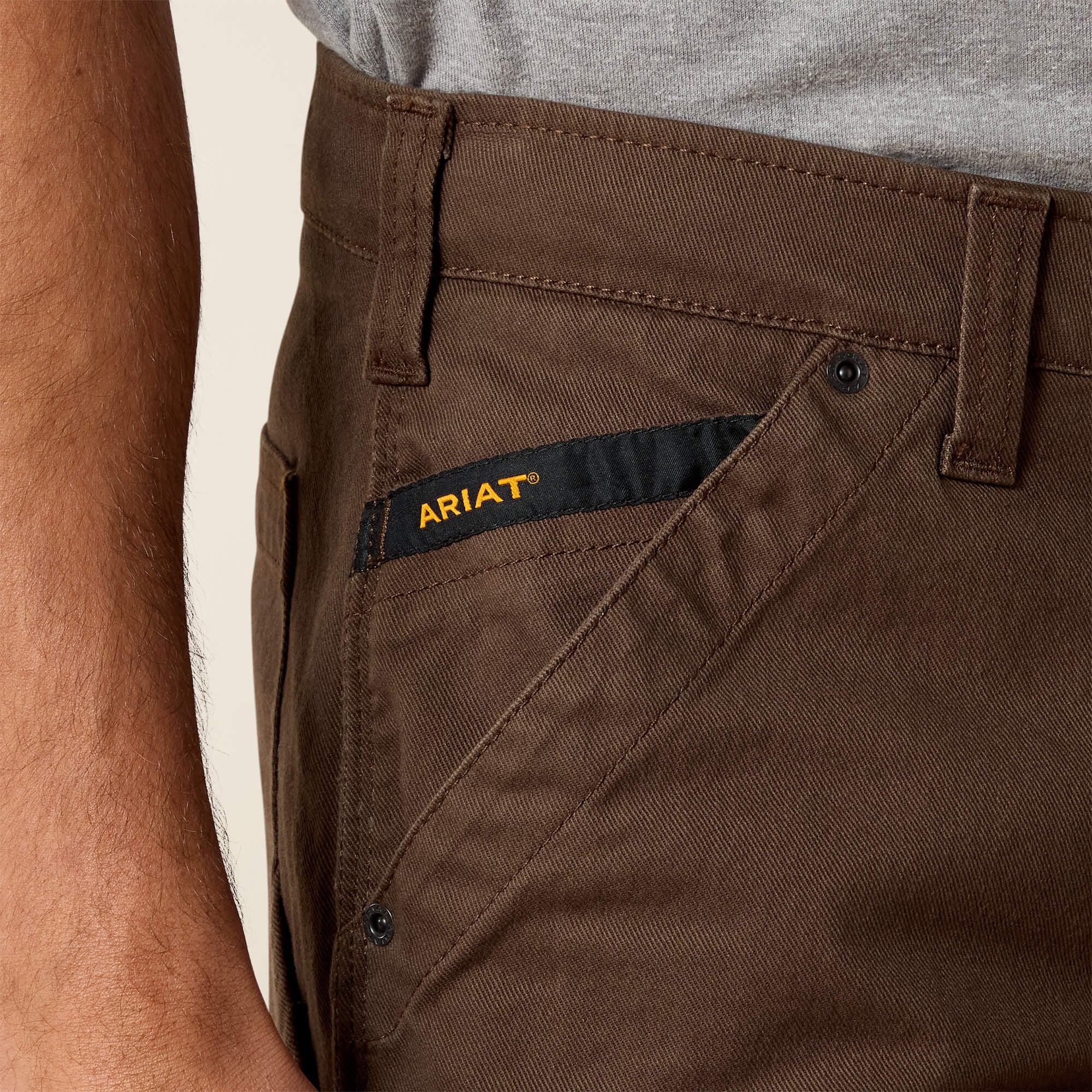 Ariat Rebar M5 Straight DuraStretch Washed Twill Dungaree Straight Leg Pant
