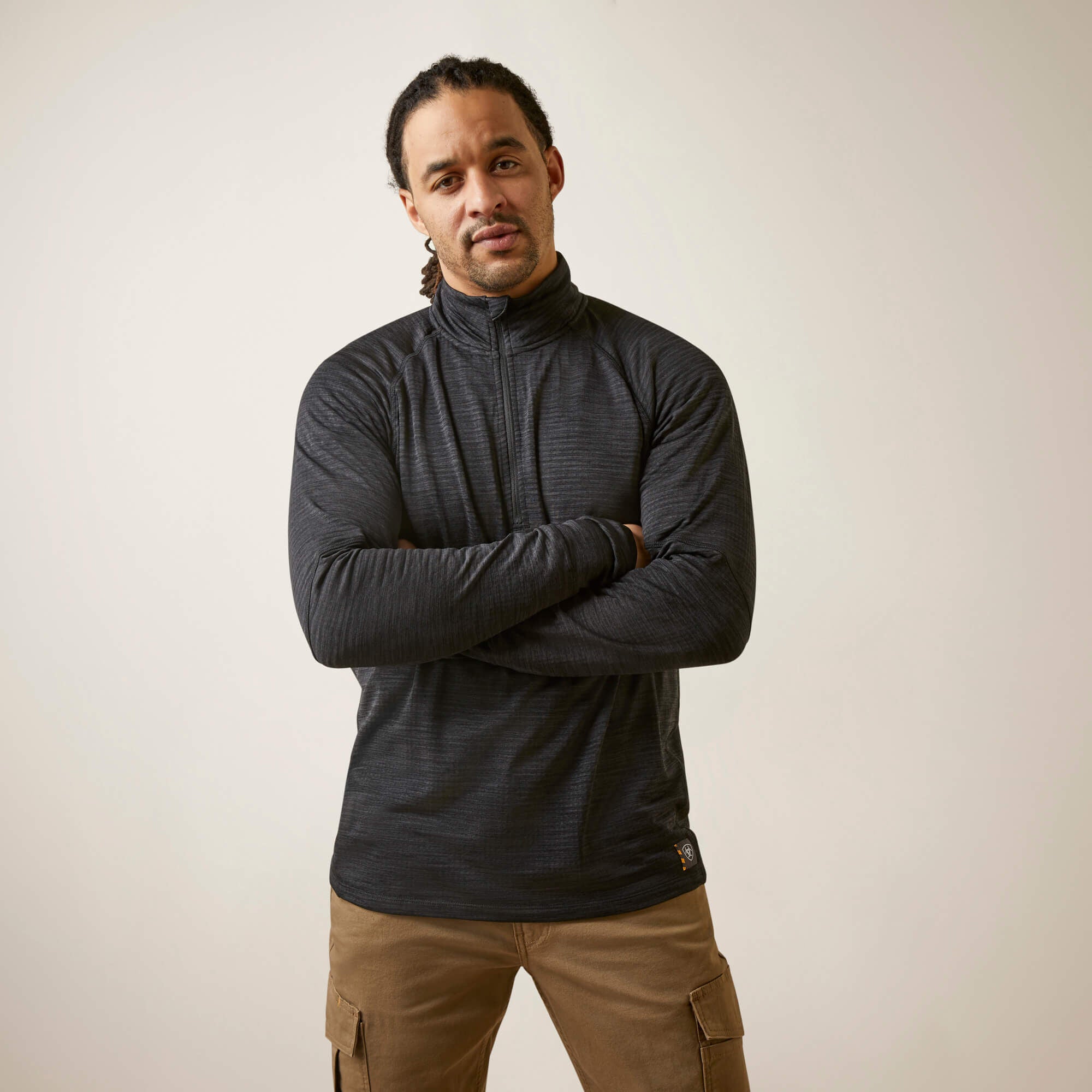 Ariat Rebar Gridwork Baselayer 1/4 Zip T-Shirt