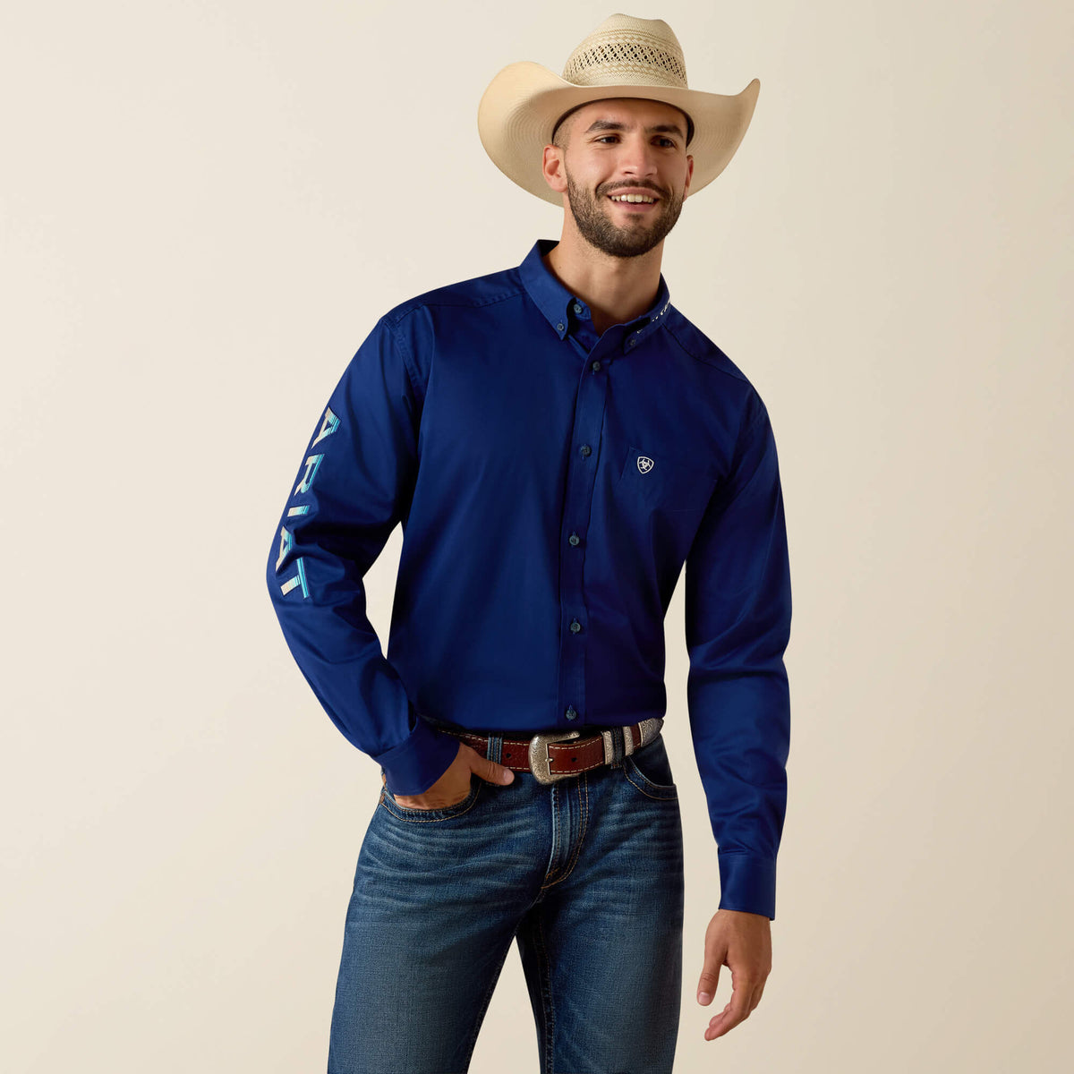 Ariat Team Logo Lightweight Twill Classic Fit Shirt