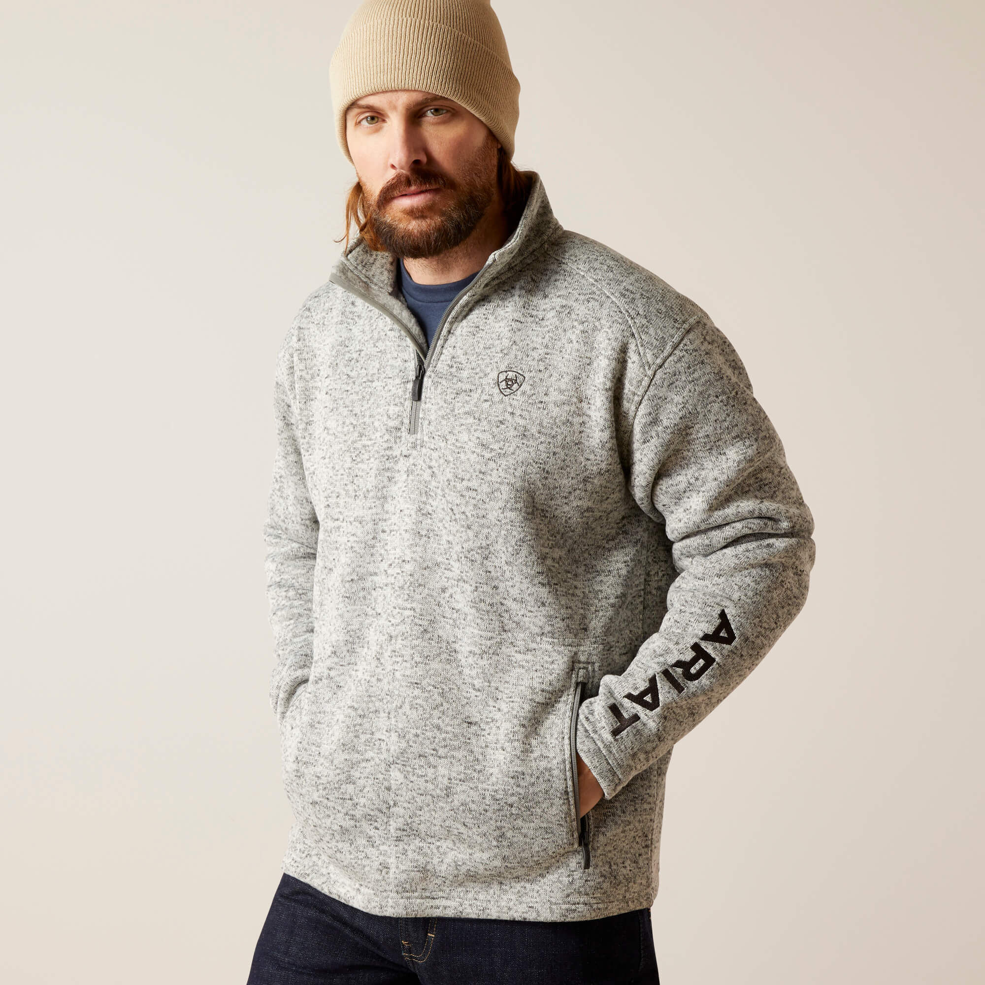 Ariat Caldwell Logo 1/4 Zip Sweater