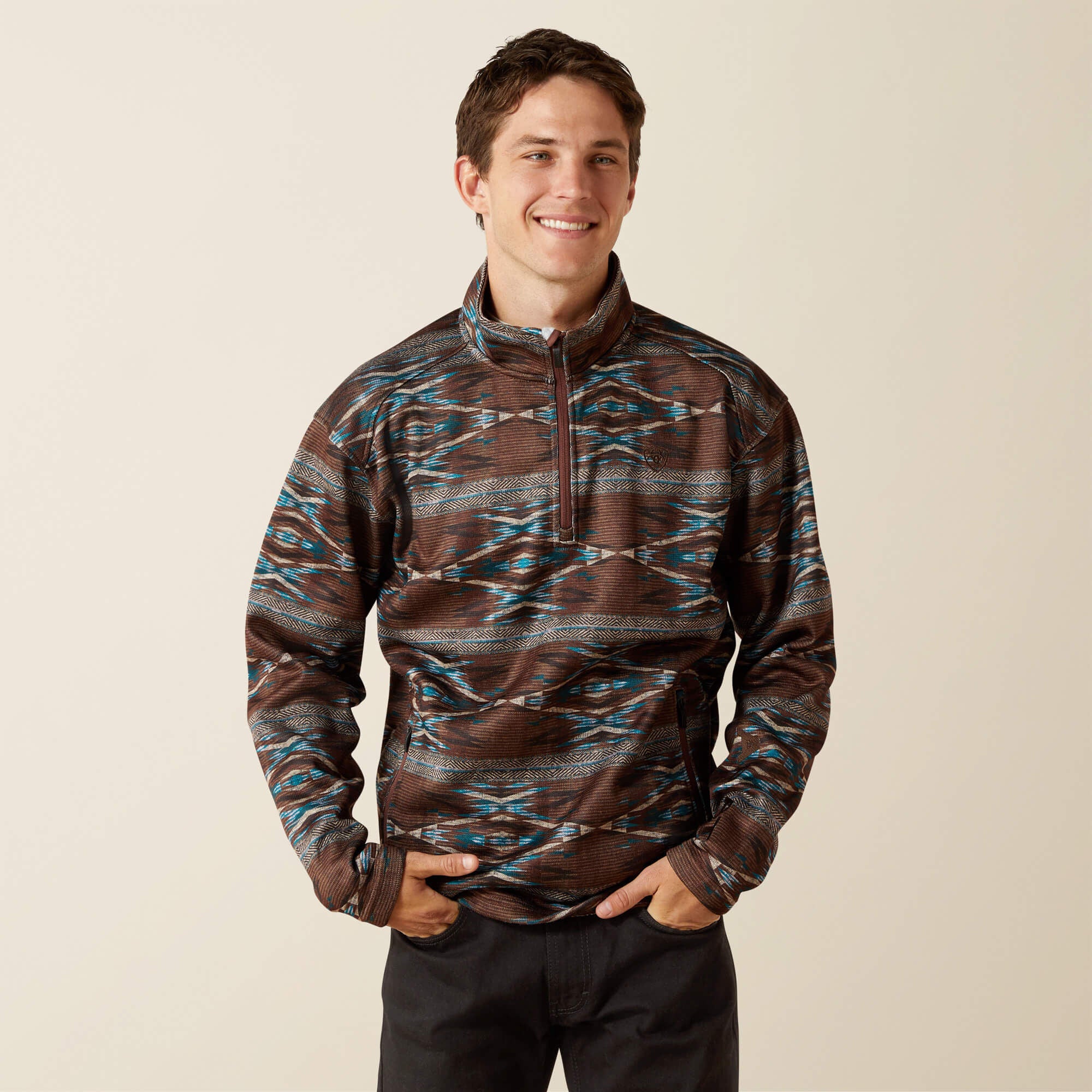 Ariat Caldwell Logo 1/4 Zip Sweater