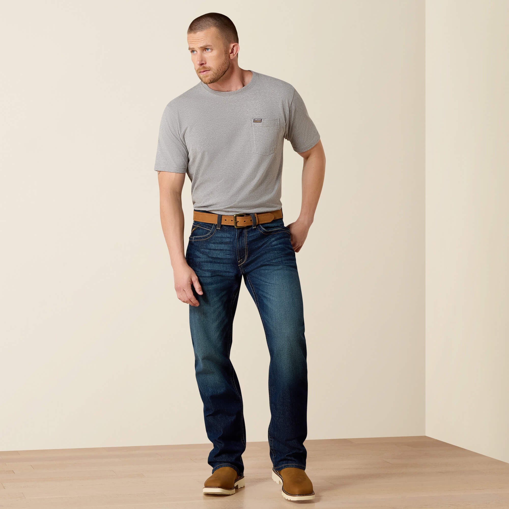 Ariat Rebar M4 Low Rise DuraStretch Edge Boot Cut Jean