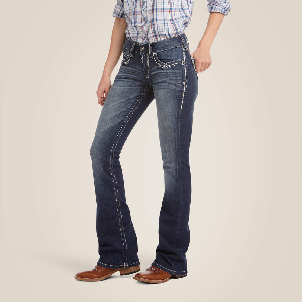 Ariat R.E.A.L. Mid Rise Stretch Entwined Boot Cut Jean