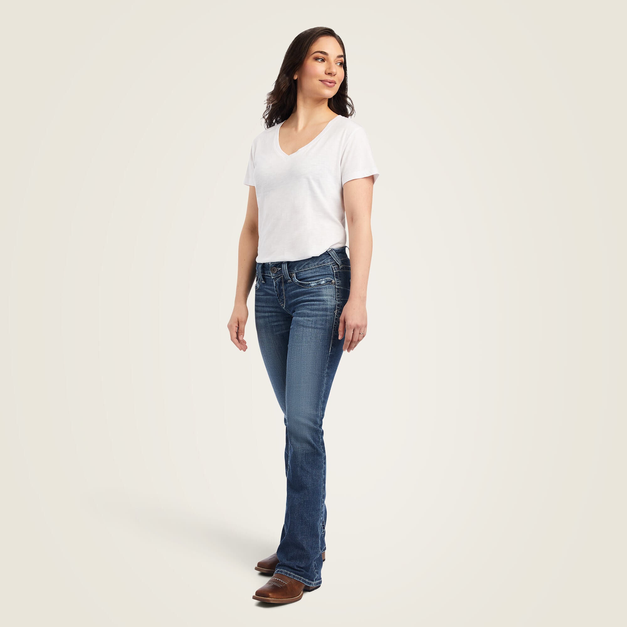 Ariat R.E.A.L. Mid Rise Raquel Boot Cut Jean