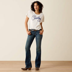Ariat R.E.A.L. Mid Rise Stretch Whipstitch Boot Cut Jean