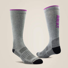 Ariat High Performance Crew Tek Work Sock 2 Pair Pack