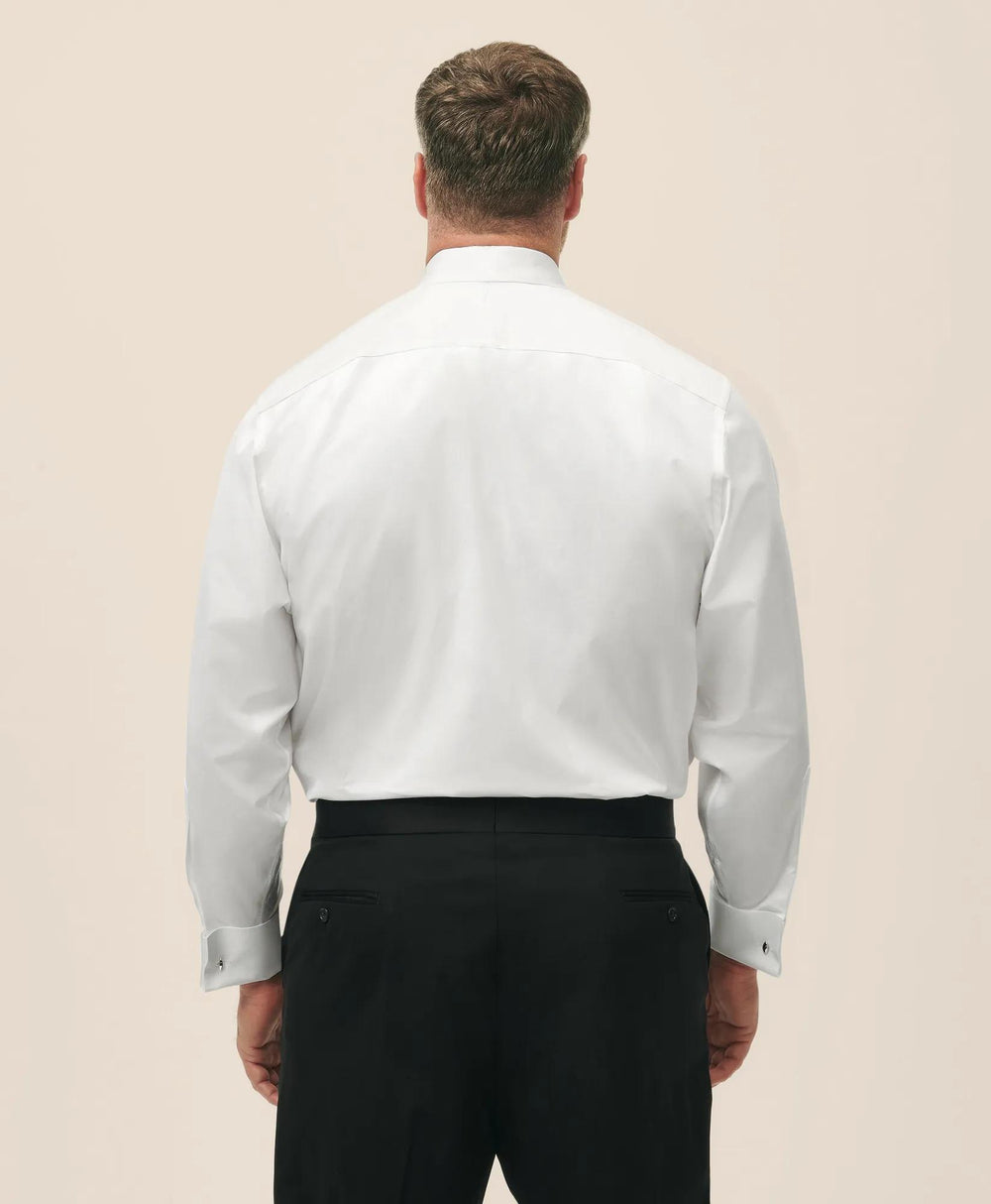 Big & Tall Supima® Cotton Poplin English Collar, 10-Pleat Tuxedo Shirt