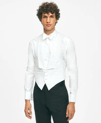 Black Fleece Formal Vest in Cotton Pique