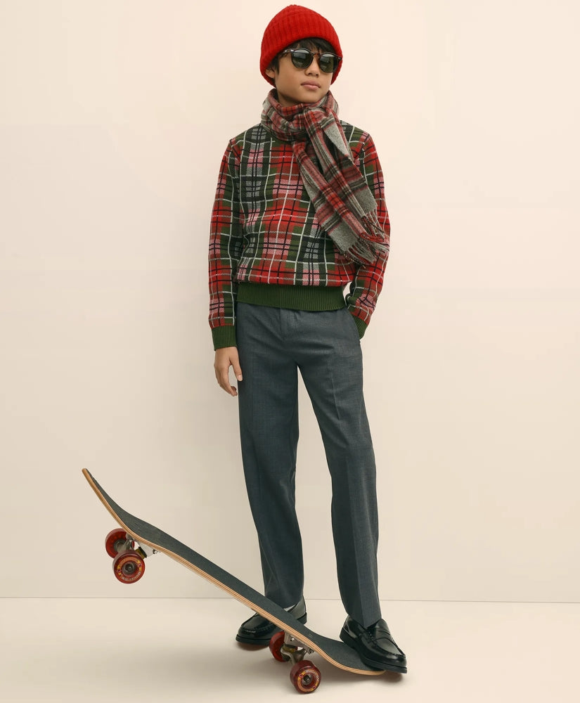 Boys Junior Wool-Blend Trousers