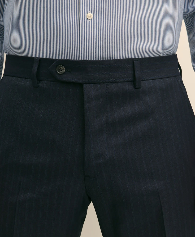 Brooks Brothers Explorer Collection Slim Fit Wool Bold Stripe Suit Pants