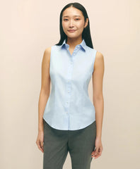 Fitted Non-Iron Stretch Supima® Cotton Sleeveless Dress Shirt