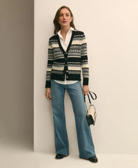 Merino Wool Pointelle Cardigan
