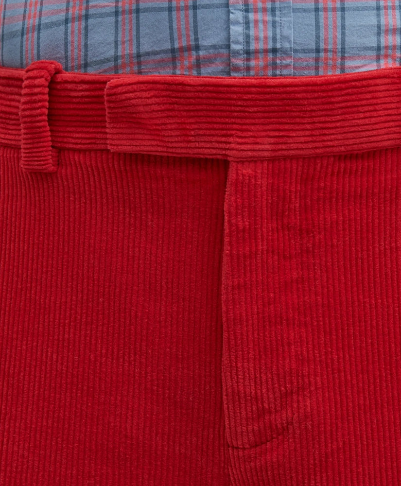 Slim Fit Cotton Wide-Wale Corduroy Pants