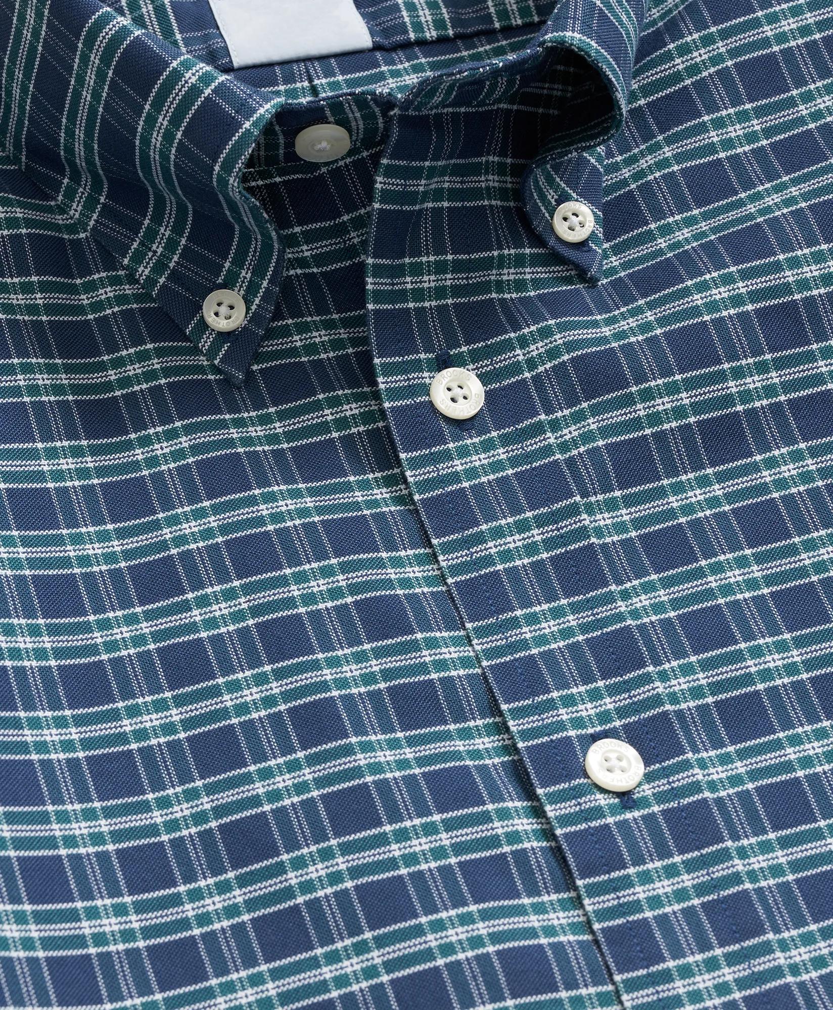 Stretch Non-Iron Oxford Button-Down Collar, Check Shirt