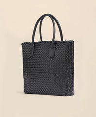 Woven Leather Tote Bag