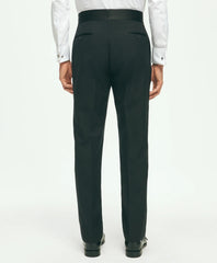 Black Fleece Tuxedo Pants in Wool-Silk
