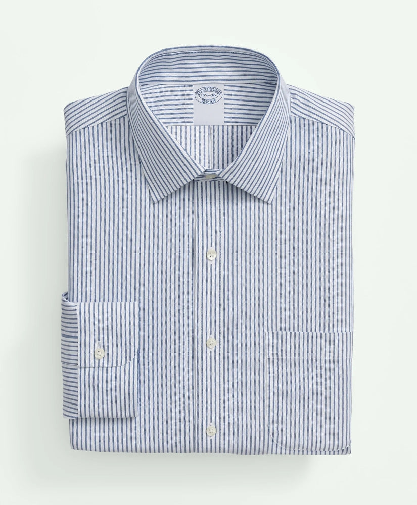 Brooks Brothers Explorer Collection Non-Iron Twill Ainsley Collar, Stripe Dress Shirt