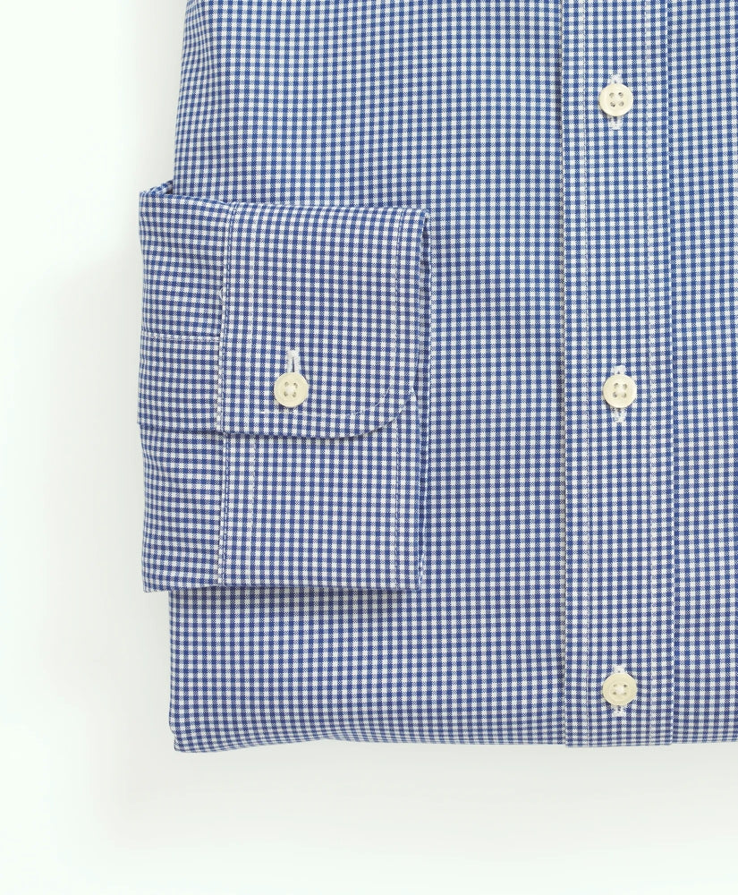 Stretch Supima® Cotton Non-Iron Pinpoint Oxford Ainsley Collar, Gingham Dress Shirt