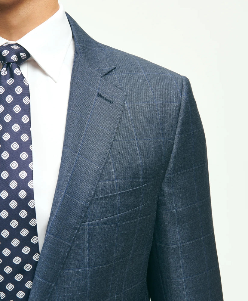 Classic Fit Wool Windowpane 1818 Suit