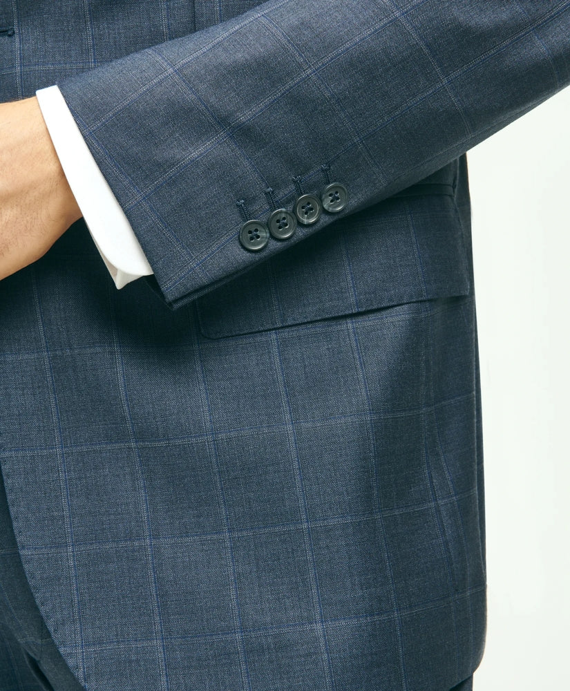 Traditional Fit Wool Windowpane 1818 Suit