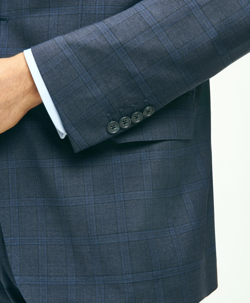 Traditional Fit Wool Checked 1818 Suit