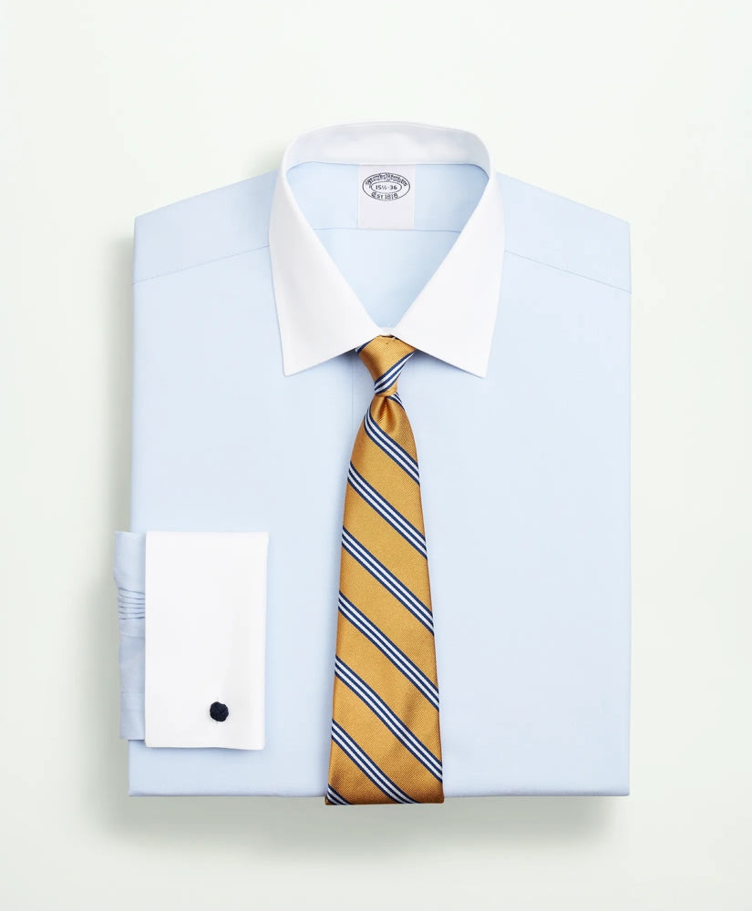 Stretch Supima® Cotton Non-Iron Pinpoint Oxford Contrast Ainsley Collar Dress Shirt