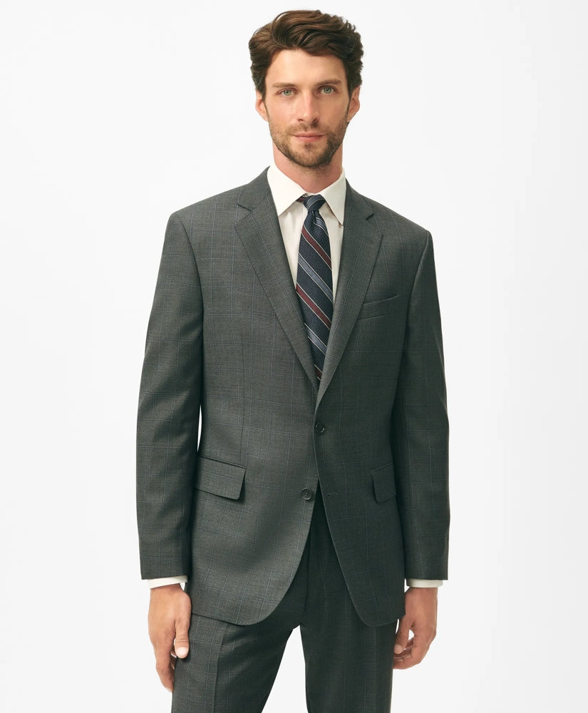 Classic Fit Wool Windowpane 1818 Suit